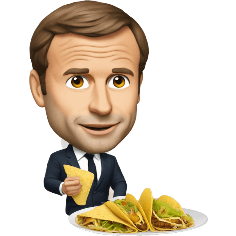 Emmanuel macron qui mange un tacos emoji