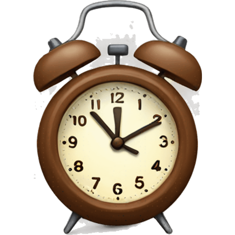 Brown alarm clock emoji