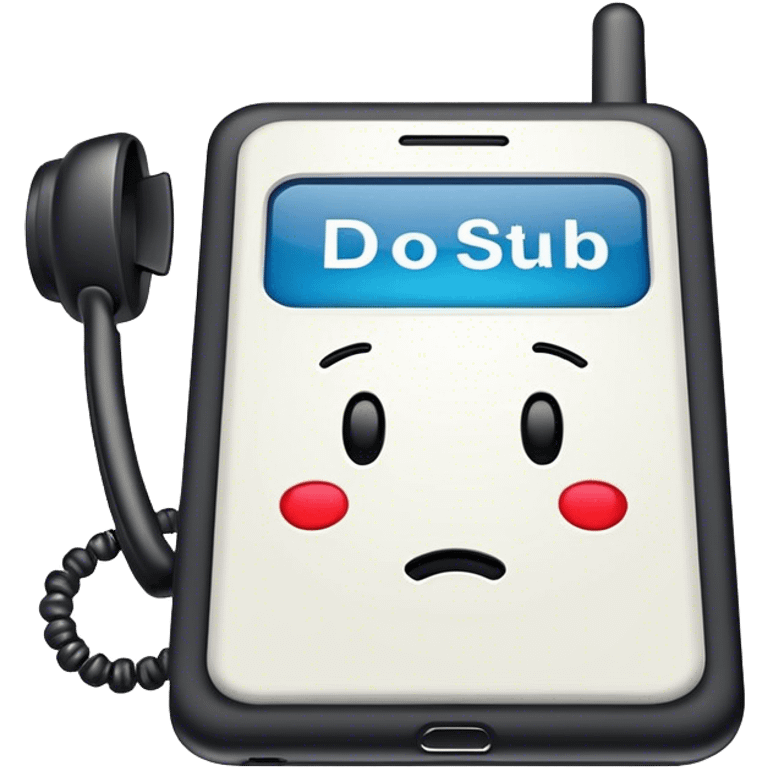 a mobile phone holding up a ‘do not disturb’ sign emoji