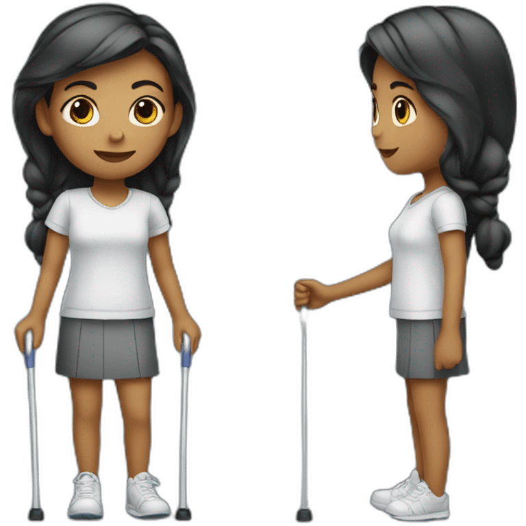 girl-with-one-crutch emoji