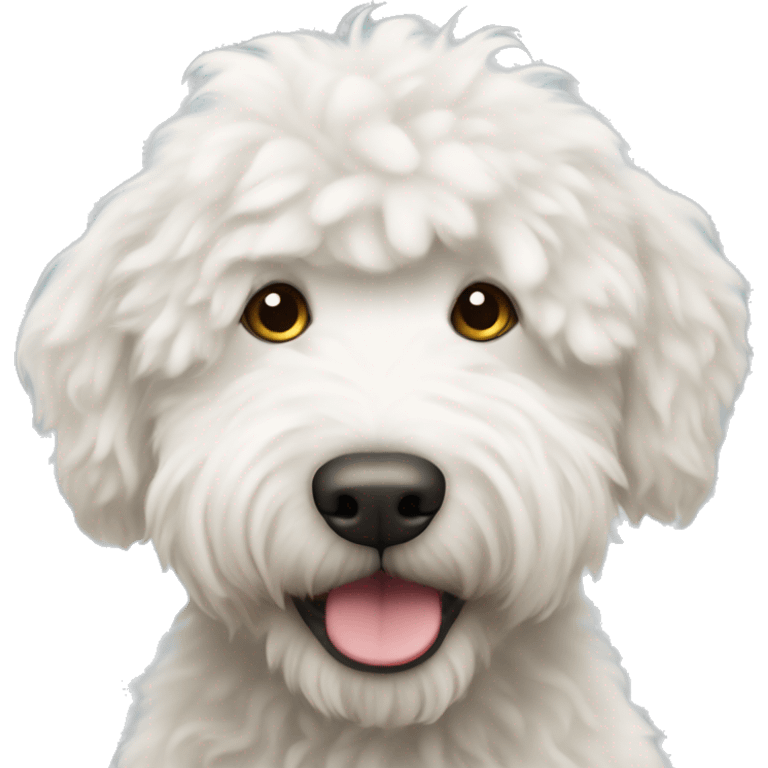 white fluffy labradoodle emoji