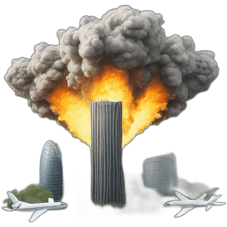 two-towers-plane-crash emoji