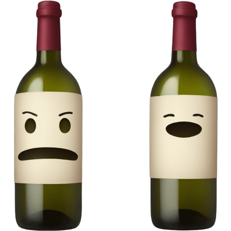 Wine bottle with a hat emoji