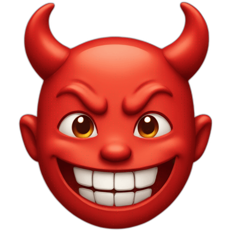 Devil with happy smiling face emoji