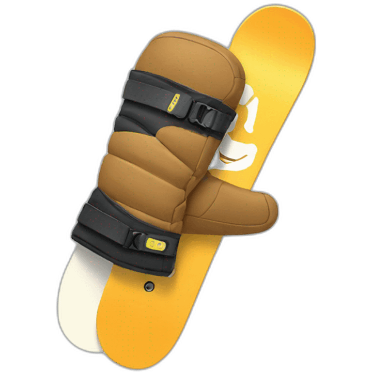 snowboard with gloves emoji