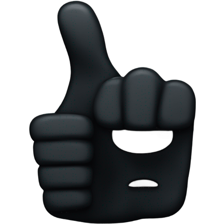 Thumbs up emoji made of obsidian emoji