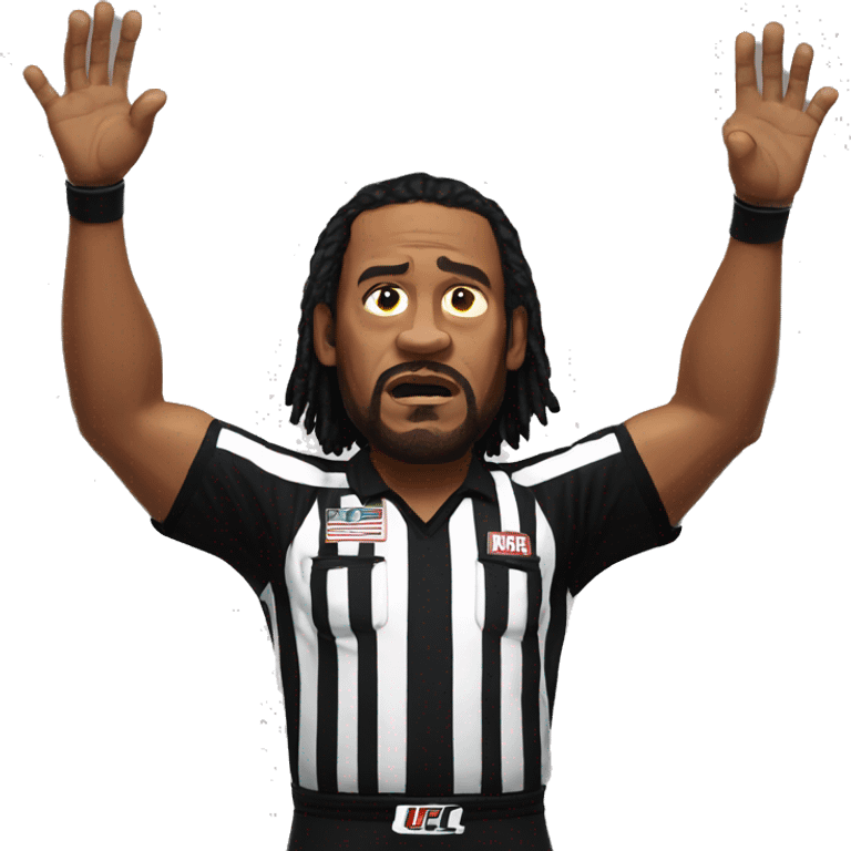 ufc referee herb dean shrugging his shoulders emoji