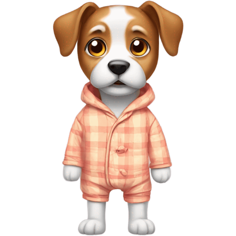 Dog wearing pajamas  emoji