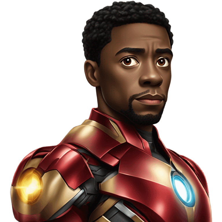 chadwick bozeman as ironman emoji