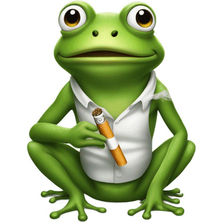 smoking frog emoji