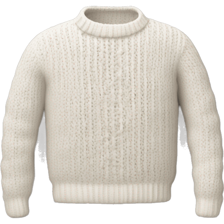 Knitted white sweater  emoji