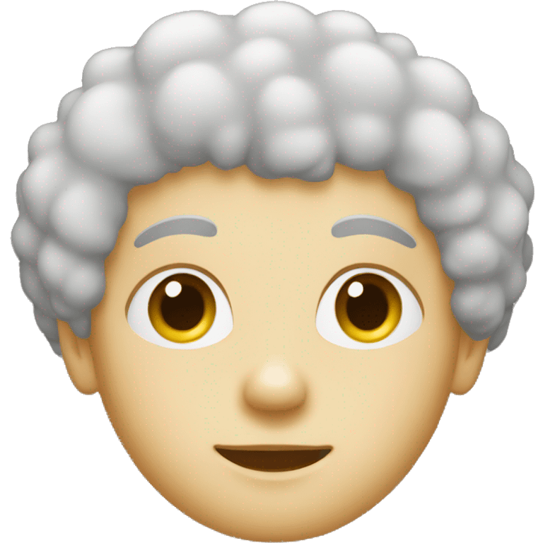 Blank boy with Afro  emoji