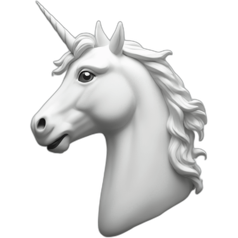 unicorn embossed with sigma emoji