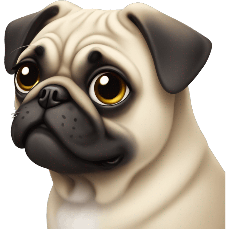 Cute pug girl  emoji