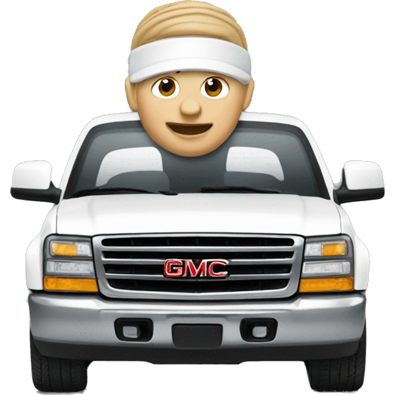 Driving a white gmc emoji