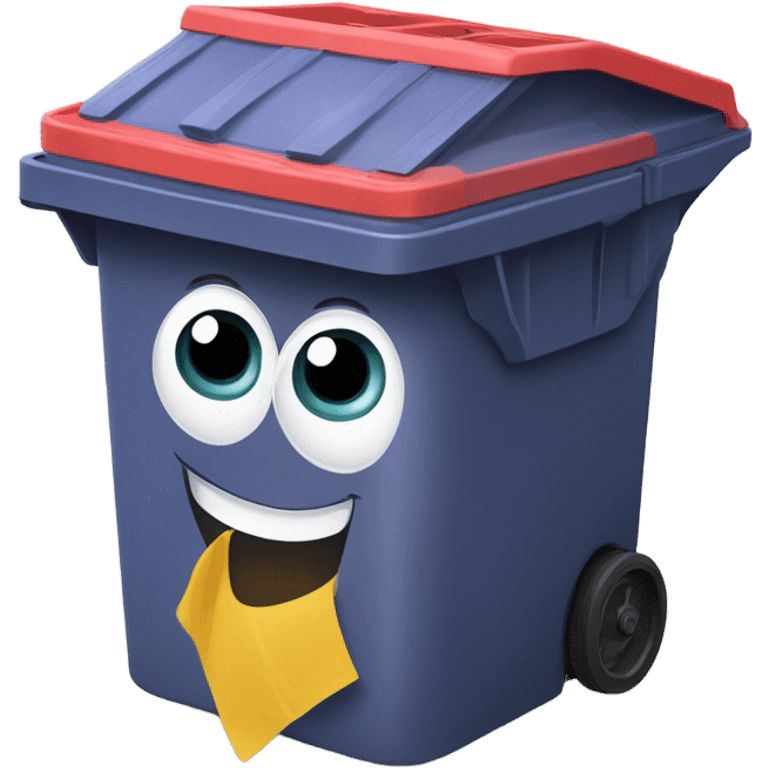 cute garbage container emoji