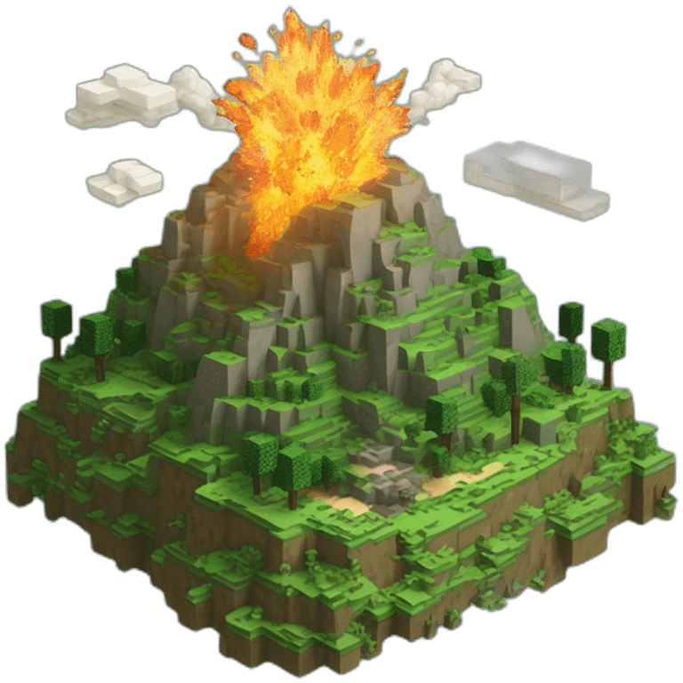 Minecraft Mountain explosion emoji