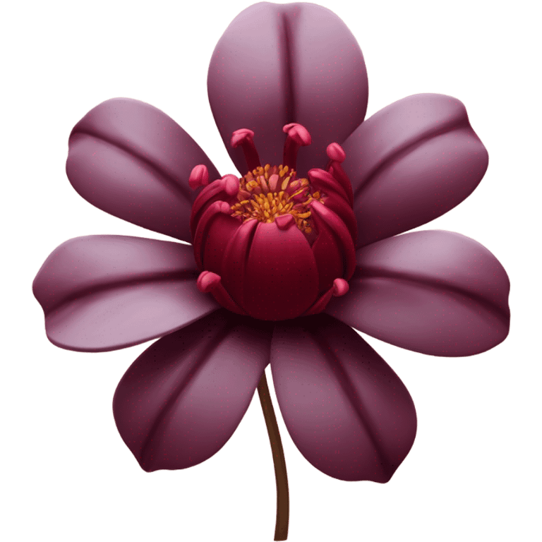 burgundy flower emoji