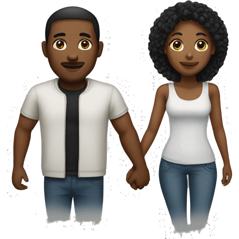 Black and black couple emoji