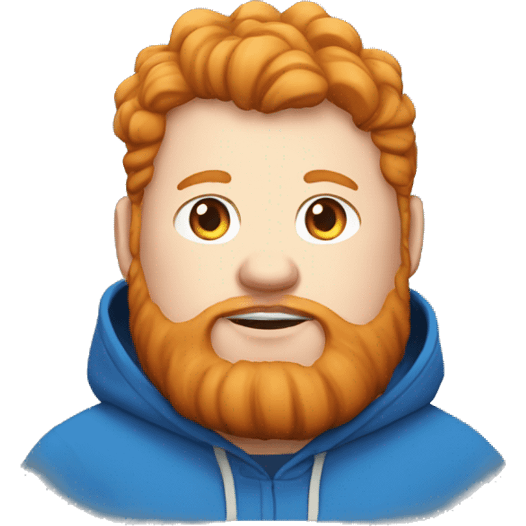 fat, ginger streamer named caseoh wearing a blue hoodie emoji emoji