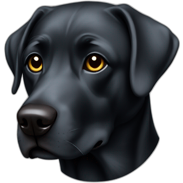 Labrador noir emoji