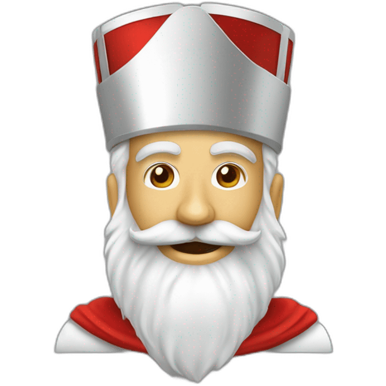 sinterklaas rode mijter gouden staf lange witte baard emoji