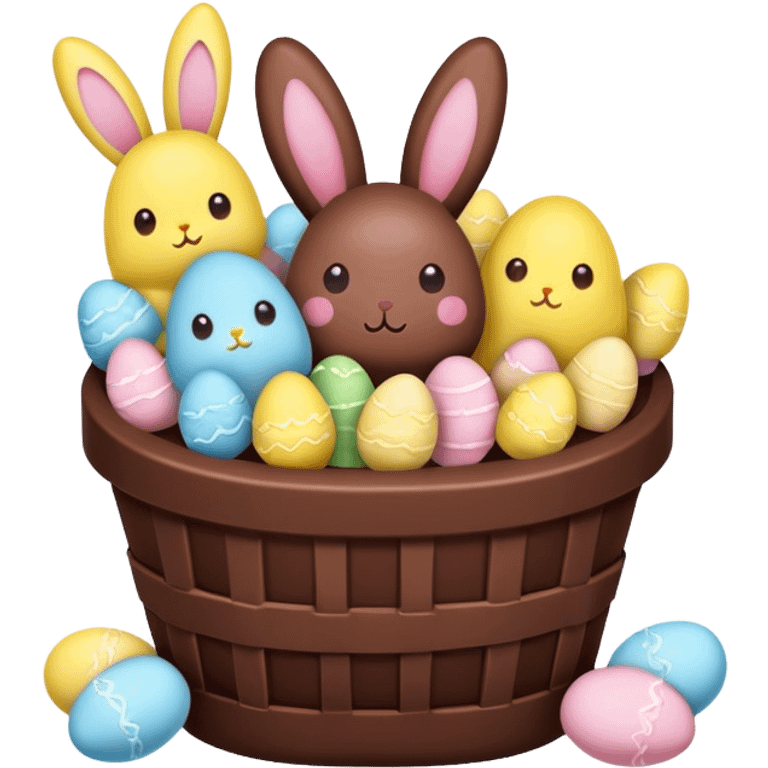  peeps marshmallow easter candy basket kawaii chocolate bunny eggs emoji