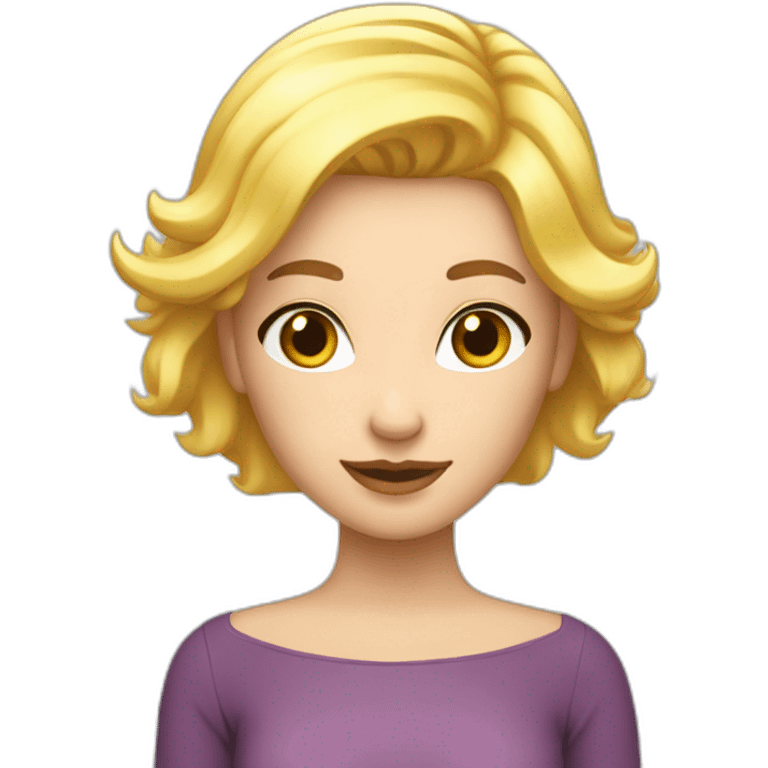 Femme blonde avec feu derrière elle emoji