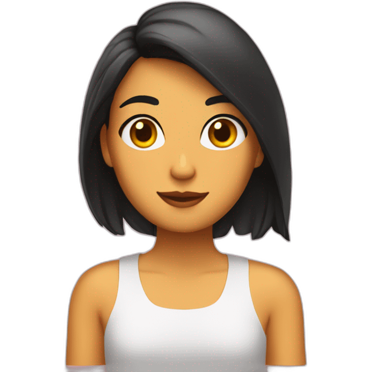 chica morena coleta emoji