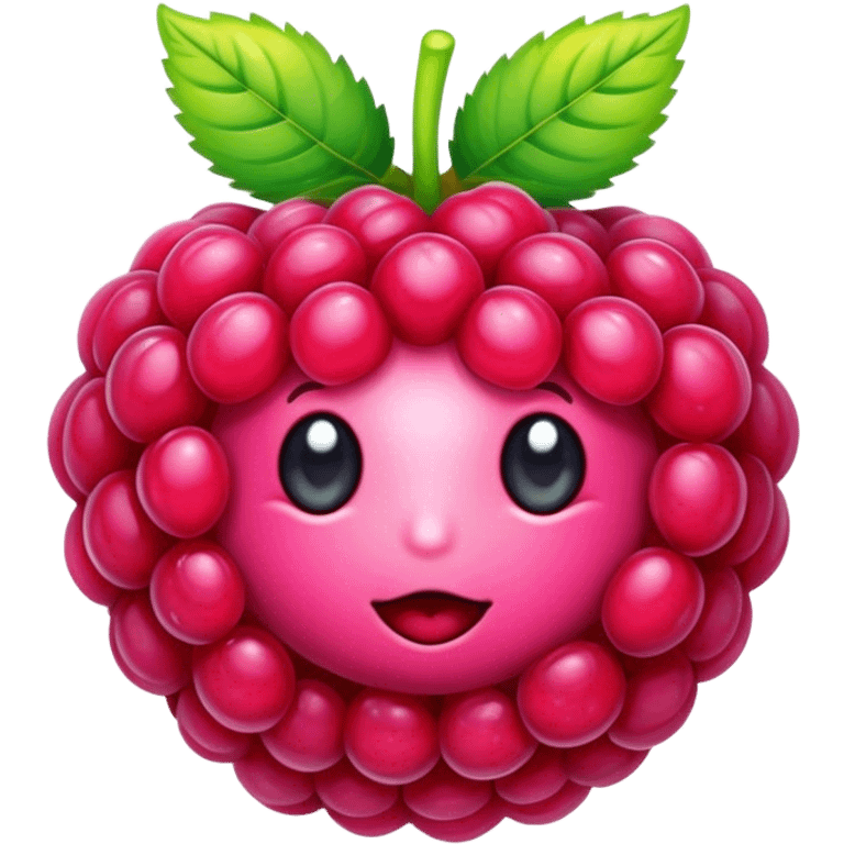 rainbow colored raspberry emoji