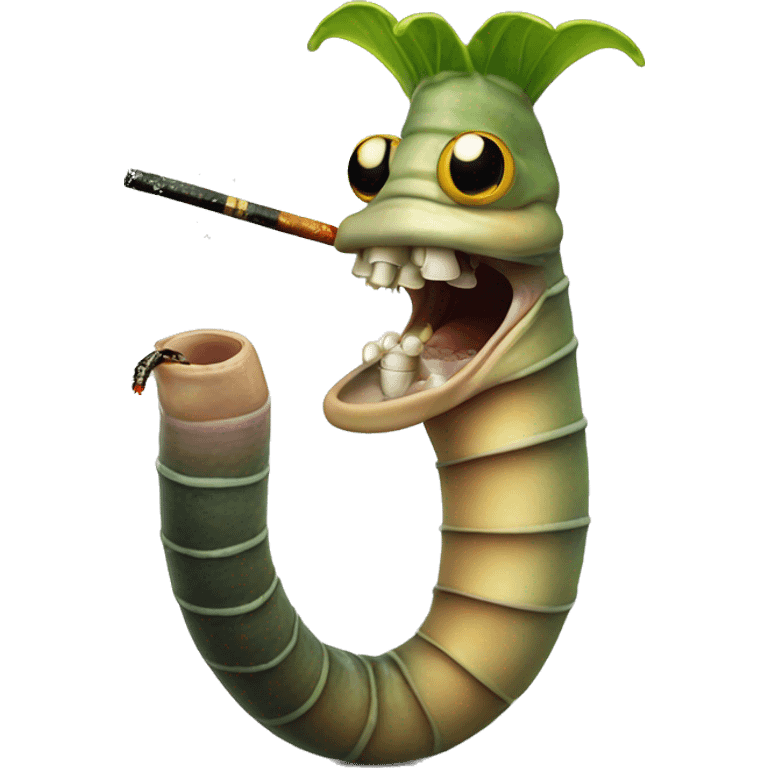 Bobbit Worm smoking a cigarette  emoji