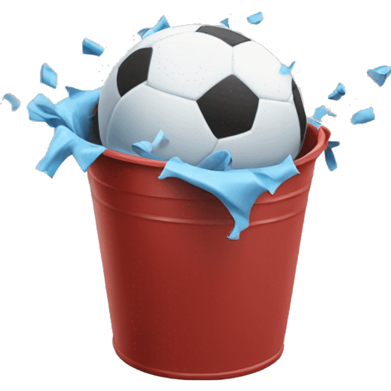 a ball being thrown in a bucket emoji