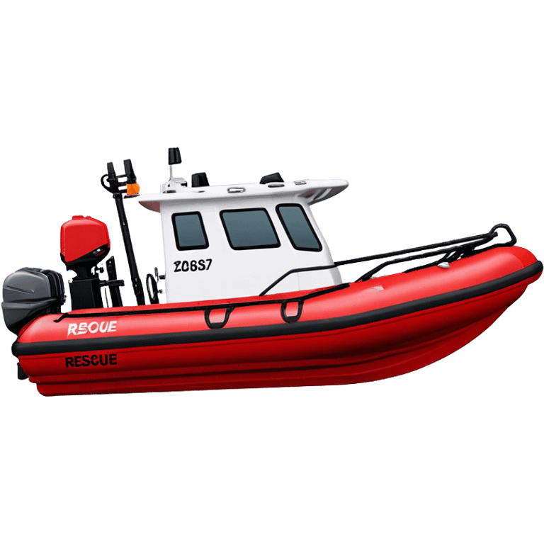 Rescue Boat - Zodiac Pro 850 (Model Year: 2022) (Iconic colour: Red and black) emoji