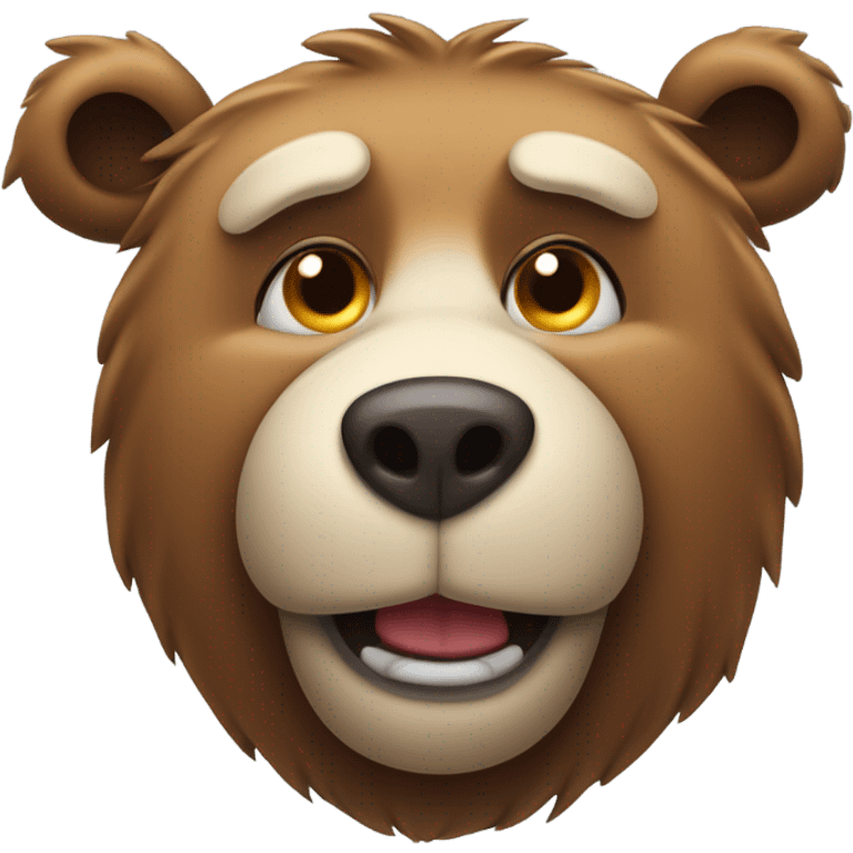 Stoned bear emoji