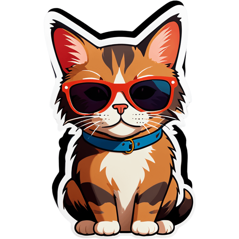 Cat with sunglasses emoji