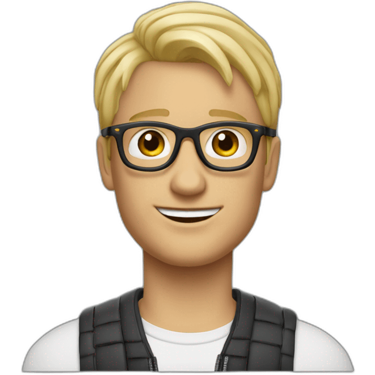 Étienne Martin lyst short blond hair glasses emoji