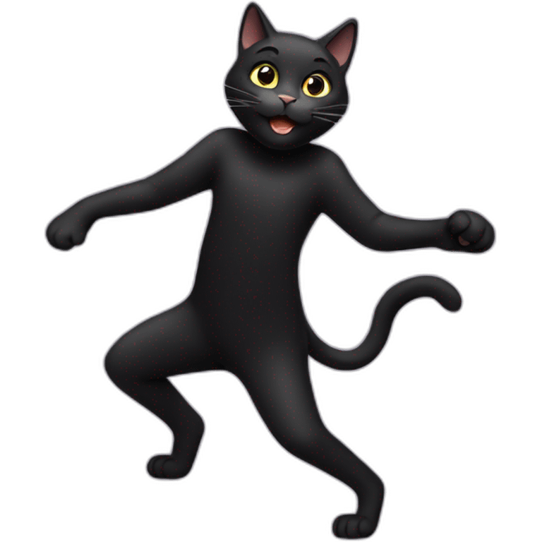 Black cat dance  emoji