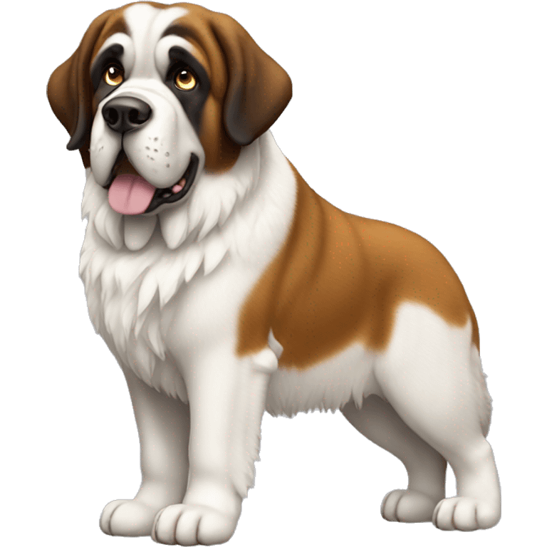 st bernard dog, full body,side view emoji