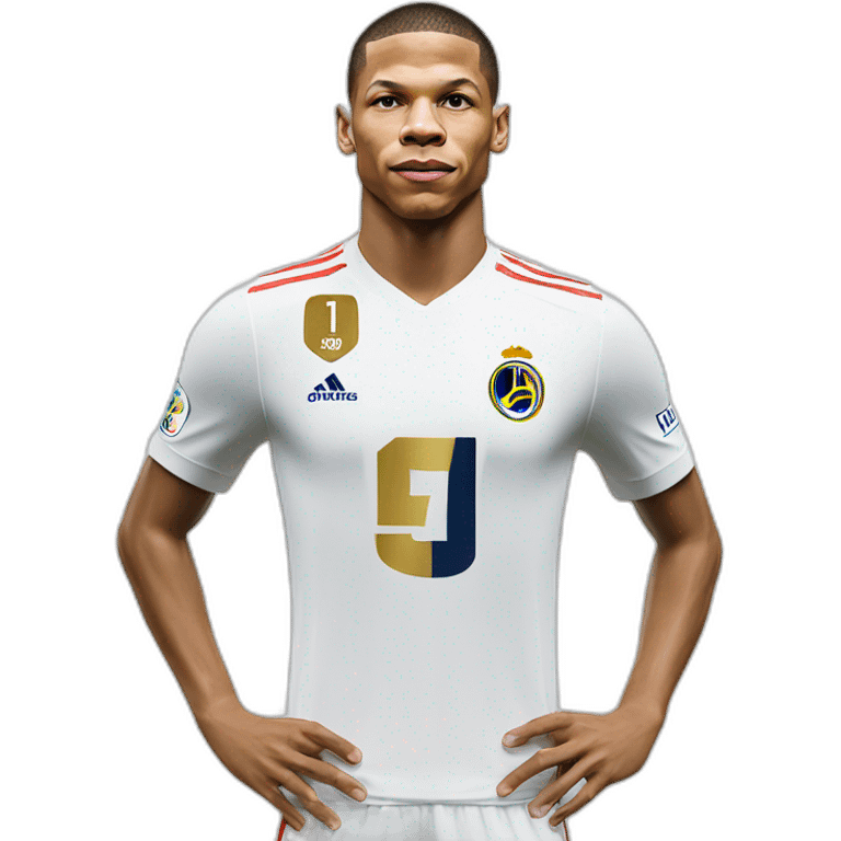 Mbappé tient le ballon d'or emoji