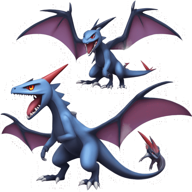 Edgy Cool Nargacuga-Noivern-Latias-Garchomp-Pokémon Full Body emoji