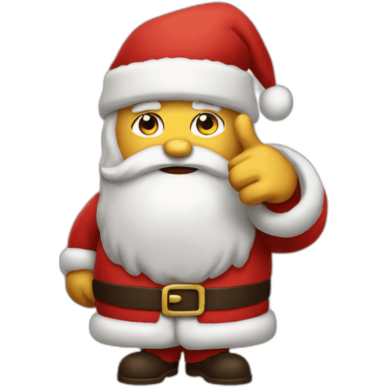 santa doing thumbs down emoji