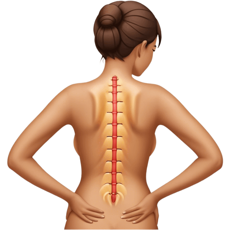 Woman backpain anatomy emoji