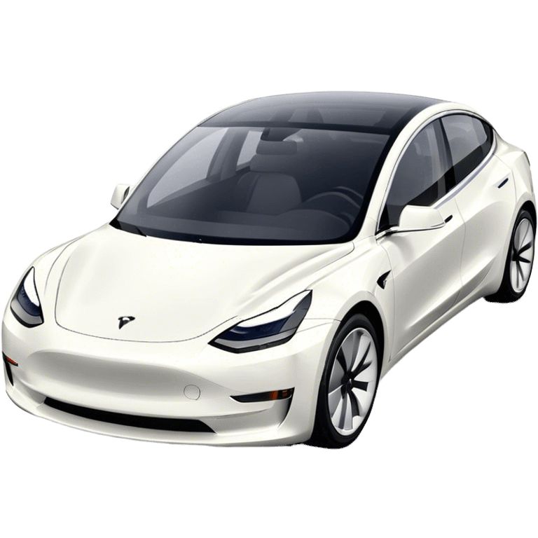 Tesla Model 3 - Tesla (Model Year: 2021) (Iconic colour: White) emoji