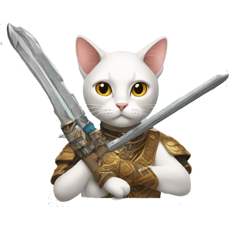 cat with exotic weapon emoji