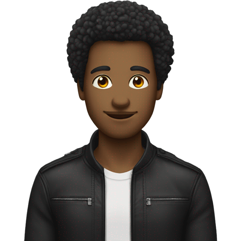 Homme noir avec des oreilles percées et les cheveux Afro blond emoji