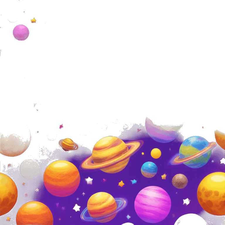 lisa frank planet emoji