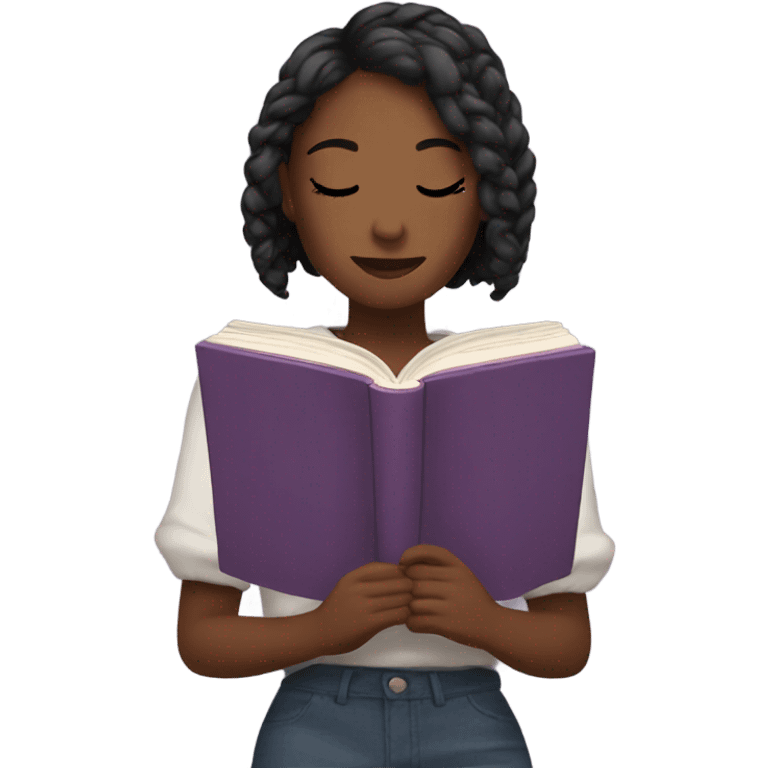 aesthetic girl reading a book emoji