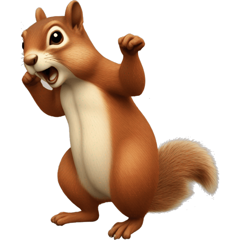 squirrel annoyed. lifelike dancing emoji