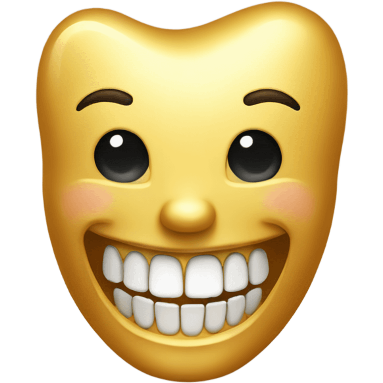 Golden Smile Golden tooth emoji