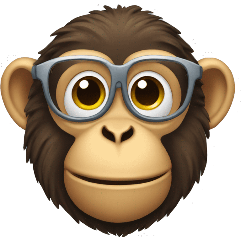 smart monkey emoji